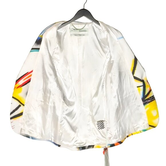 Off-White SS20 Runway Futura Tomboy Spray Oversized Blazer Jacket - Picture 6 of 13